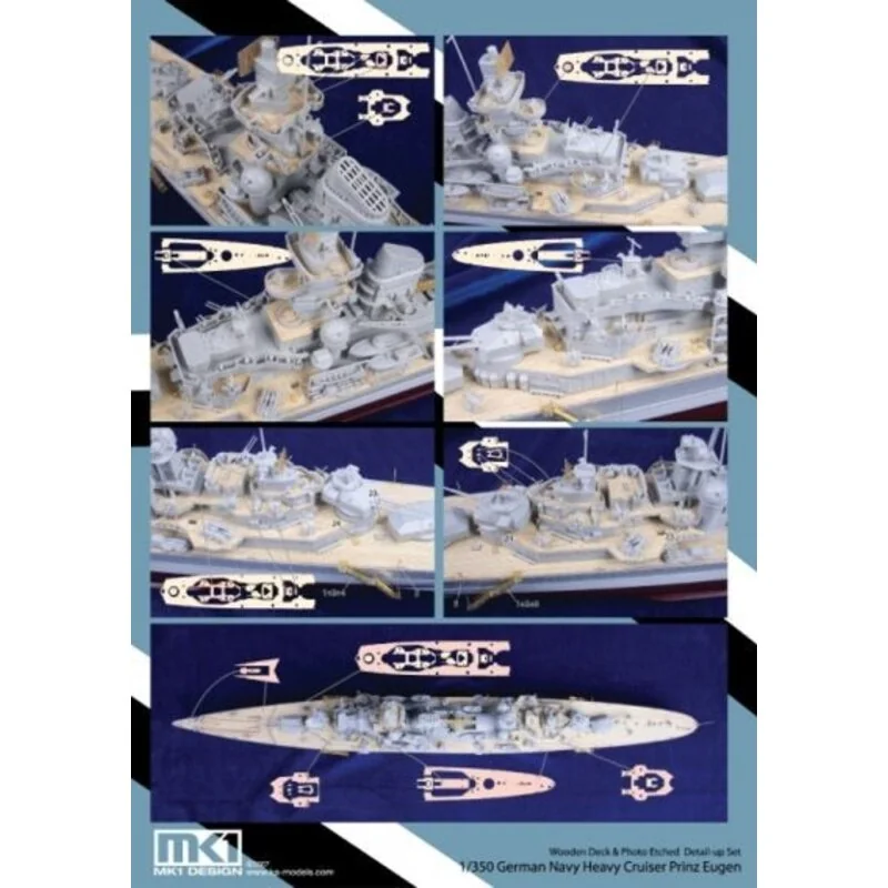 PRINZ EUGEN Wooden Deck f (designed to be used with Trumpeter kits) 