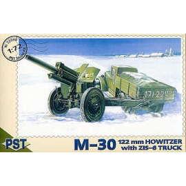 M30 122mm Howitzer with ZIS-6 Half track