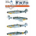 Messerschmitt Bf 109G-6 (4) Mickey Mouse II./JG5 Major Horst Carganico; Yellow 16 9./JG77 white band/rudder Sardinia 1943; Yel