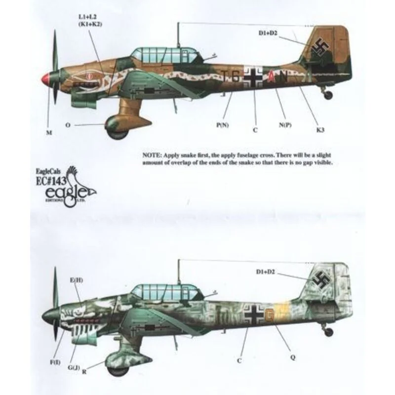 Junkers Ju 87B-2 Stuka. T6+AN; 5./St.G. 2 Sept 1941; Yellow G Unit Unknown Winter 1941/1942;