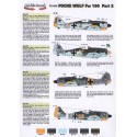 Focke Wulf Fw 190 Pt 2 (4) Fw 190A-3 Yellow 28 2/EJGr.West; Fw 190A-4 Yellow 4+I 9/JG2 Oblt Schnell; Black &lt;&lt; Maj Walter N