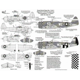 Republic P-47D Thunderbolt bubbletops 84FS/78FG Duxford 1944 (2) 226590 WZ-E Thoroughbred Lt Clark; 228878 WZ-S Eileen fusel