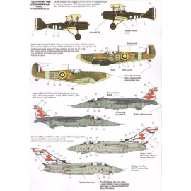 Decals RAF History 41 Sqn Pt 1 (4) S.E.5a E3977/C Lt R.R.Barksdale St Omer 1918; Supermarine Spitfire Mk.IIA P7666 EB-Z 'Observe