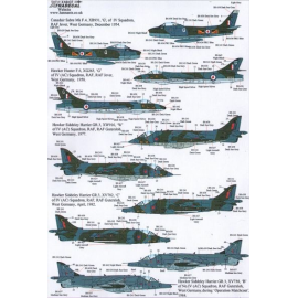 Decals RFC/RAF 100 Years of 4 Sqn Pt 2 (7) Canadair Sabre Mk.F.4 XB931/G RAF Jever 1954; Hawker Hunter F.6 XG263/G RAF Gutersloh