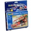 Fokker Triplane Dr.1 Set - box containing the model, paints, brush and glue