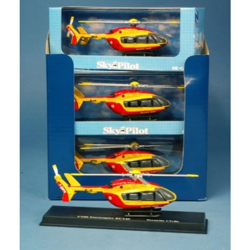 EC145 Securite Civile mini helicopter metal (x12 p