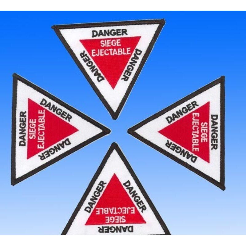 Patch Danger Siège Ejectable - Triangle 