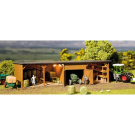 Hay bale store with workshop 