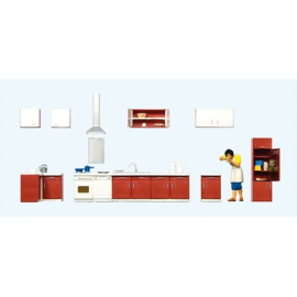 Woman in the kitchen, kitchen furniture