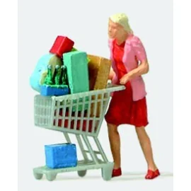 Woman with cart