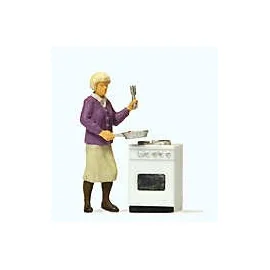 Woman in front of her stove