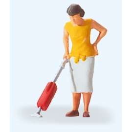 Woman vacuuming