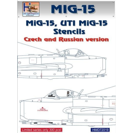 Decals Mikoyan MiG-15 Stencils, Russian/Czech 