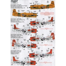 North-American T-28B/T-28C Trojan (9) T-28B 137707 KE/113 801 Advanced Training Unit NAS Pensacola 1955; 137652 US Navy Test Pil