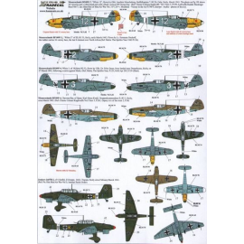 Decals The Battle for Malta Axis (9) Messerschmitt Bf 109E-7 White 12 7/JG26 Oblt Joachim Muncheberg; Bf 109F-2 White 2 III/JG53