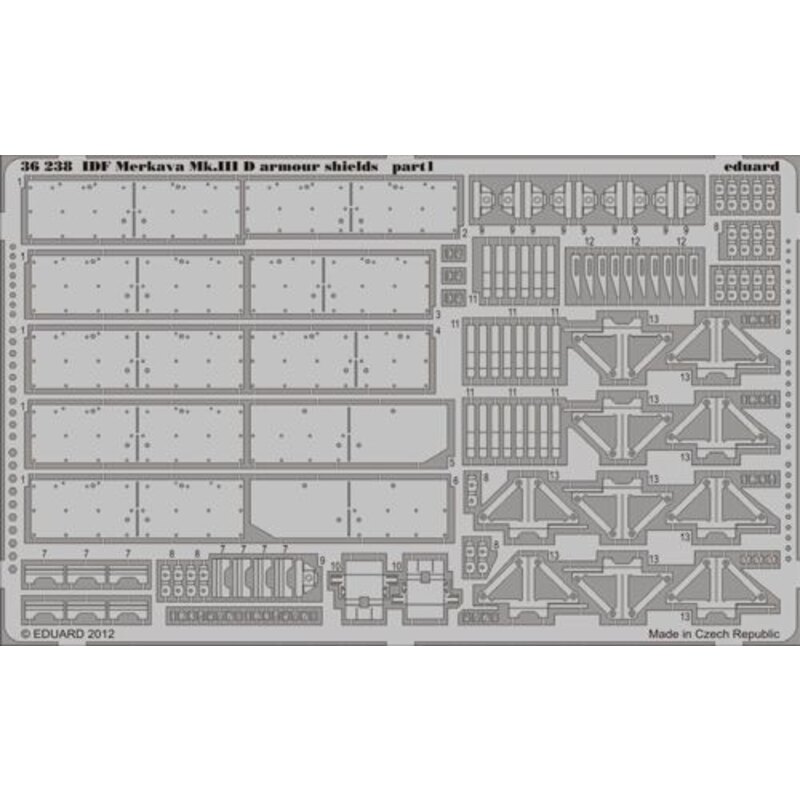 IDF Merkava Mk.IIID armour shields (designed to be used with Hobby Boss kits) 