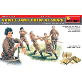 Soviet Tank Crew (WWII) at Work (Special Edition) includes 85mm shells and packing cases for T-34-85 Figures