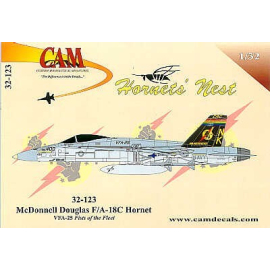 Decals McDonnell-Douglas F/A-18C (1) 163705 NK/400 VFA-25 Fist of the Fleet black fin with coloured CAG bands. USS Independence 