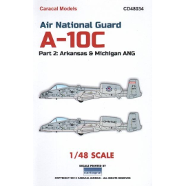 Decals Air National Guard A-10C Part 2: Our second sheet in our successful A-10C series with markings for 1/48 Eagle sheet Provi