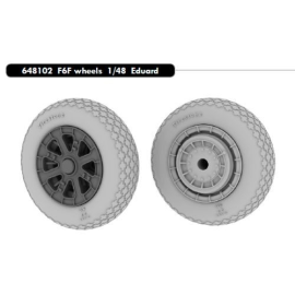 Grumman F6F wheels (designed to be used with Eduard kits) [F6F-3 F6F-5 F6F-5N Mk.I / Mk.II]