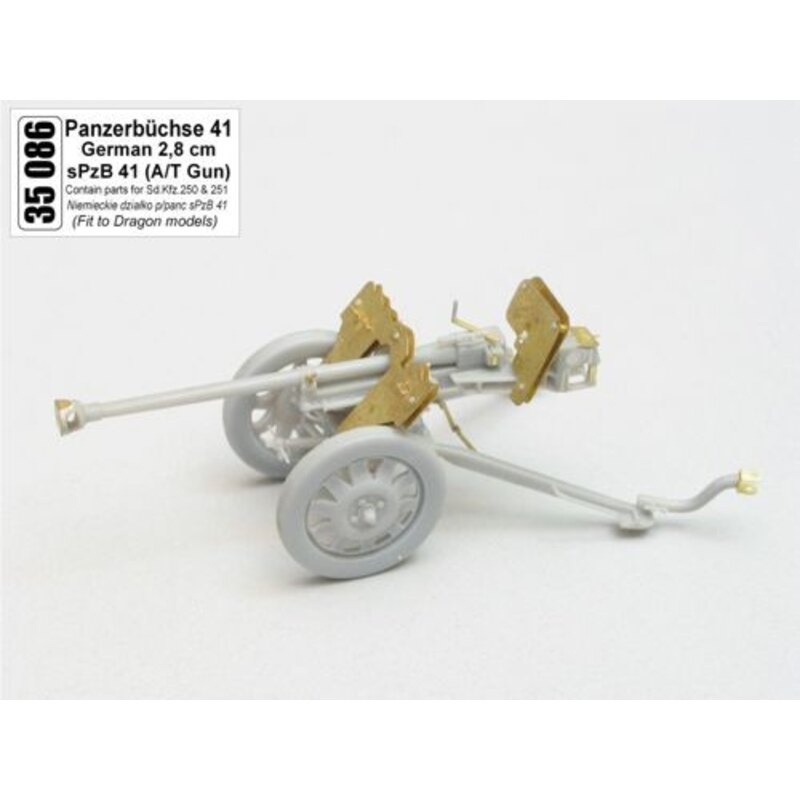 Panzerbuchse 41 German 28 cm sPzB 41 anti-tank gun detail set for the Dragon kit