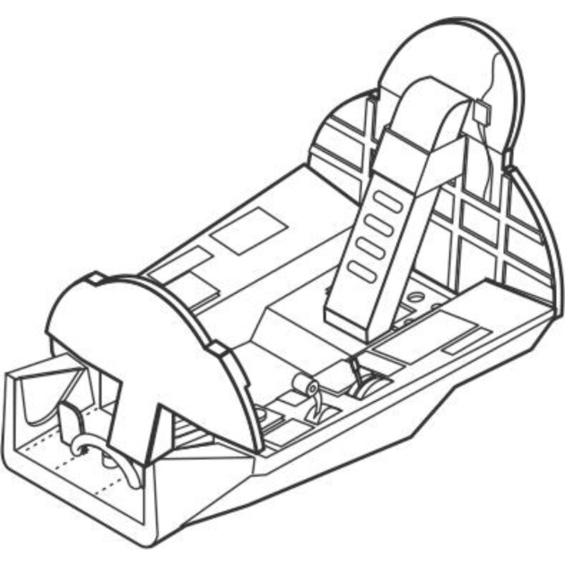 Hawker Hunter - interior set. Set contains color photo-etched parts resin parts such as seat control stick sidewalls floor and i