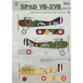 Spads 1. SPAD Xll S444 of Lt Gabriel Guerin, SPA15, Spring 19182. SPAD Vll S401 of Lt. Albert Deullin, SPA73, Bergues, July