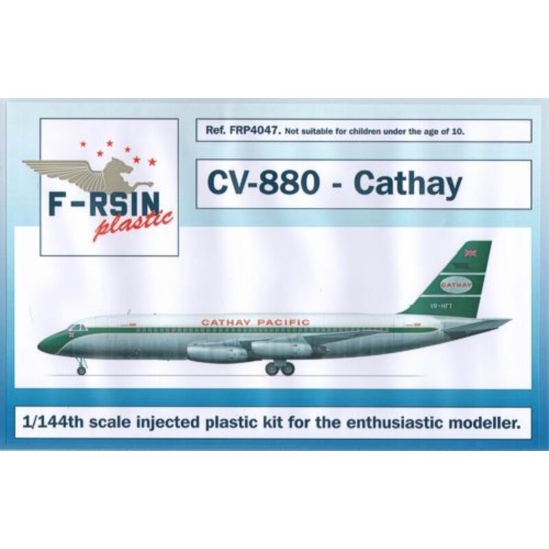 Cathay Pacific Convair 880 silk-screened decals 1/144 - F-rsin Plastic P4047