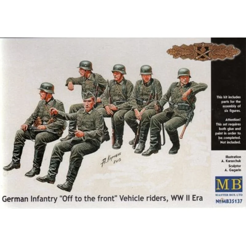 German Infantry Off to the Front Vehicle Riders 1/35 - Master Box 35137