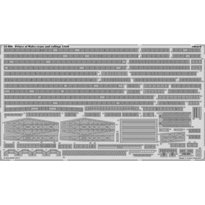 Prince of Wales cranes and railings (designed to be used with Tamiya kits) 1/350 - Eduard 53089