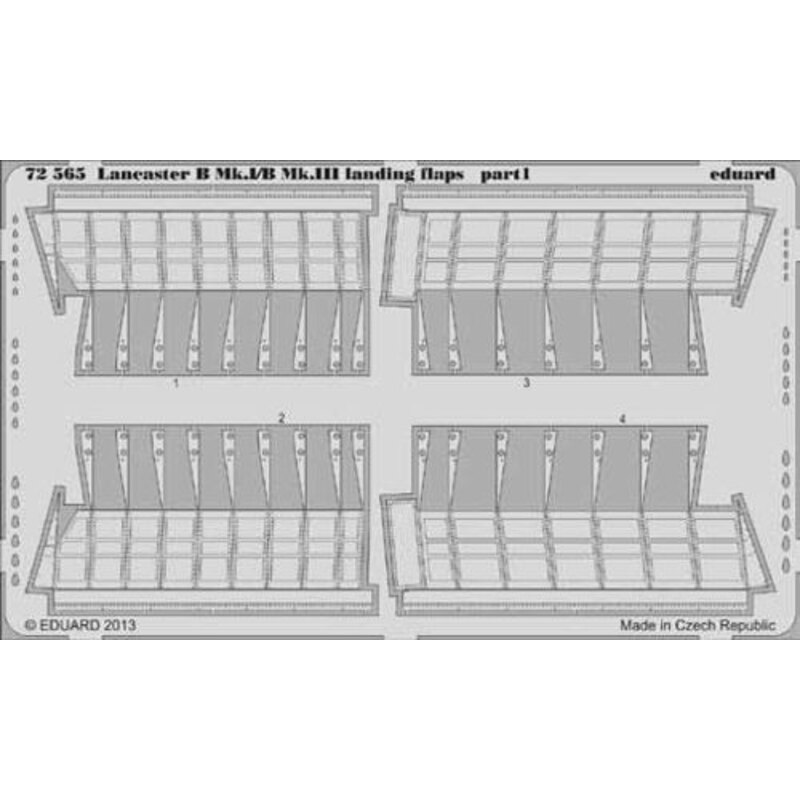 Avro Lancaster B Mk.I/BMk.III landing flaps (designed to be used with Airfix kits)