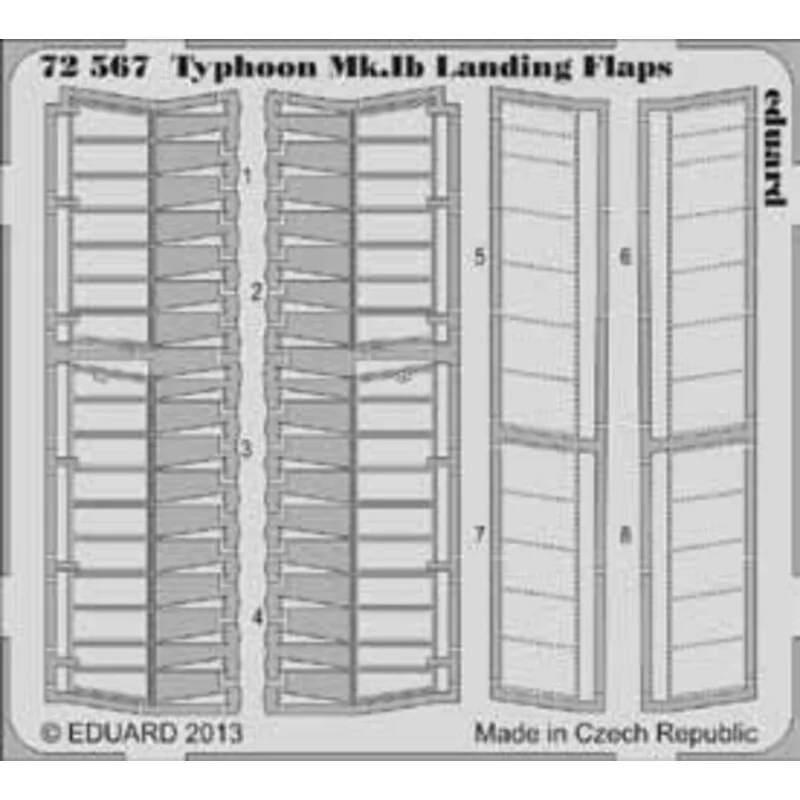 Hawker Typhoon Mk.Ib landing flaps (designed to be used with Airfix kits)