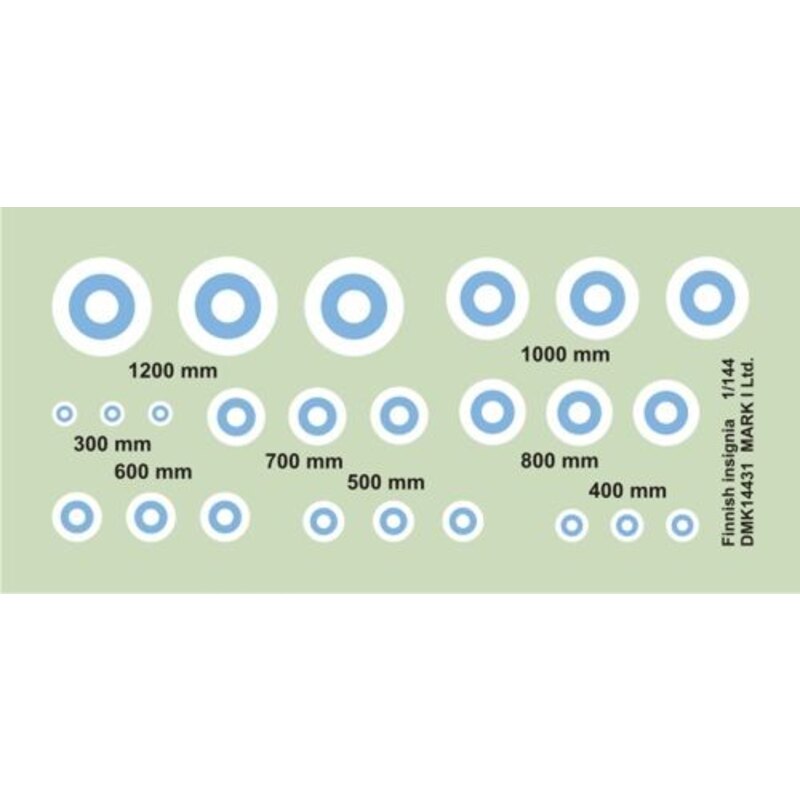 Finnish Insignia - roundels (diameter: 300;400;500;600;700;800;1000;1200 mm), 2 sets