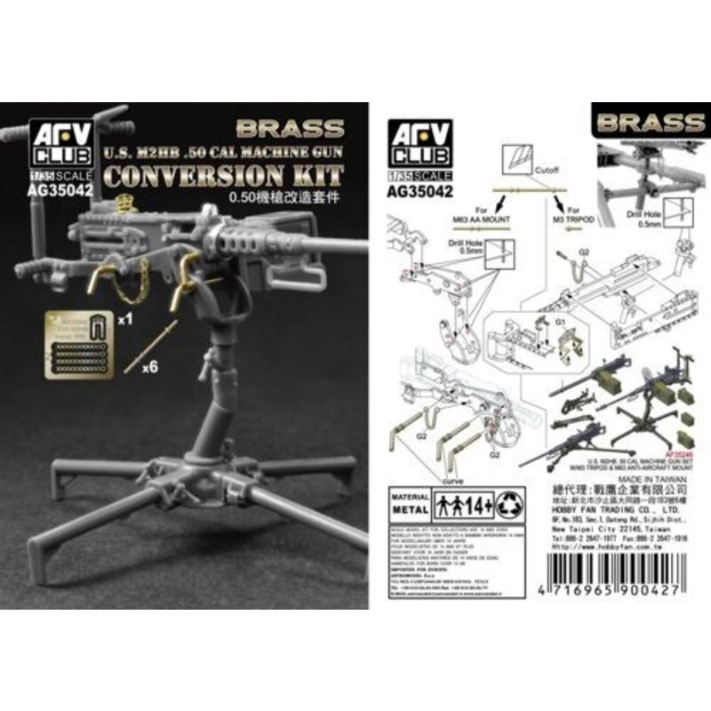 M2HB .50 Cal Machine Gun Brass Conversion Kit