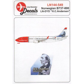 Decals NORWEGIAN Boeing 737-800 LN- DYD H.C.ANDERSEN 