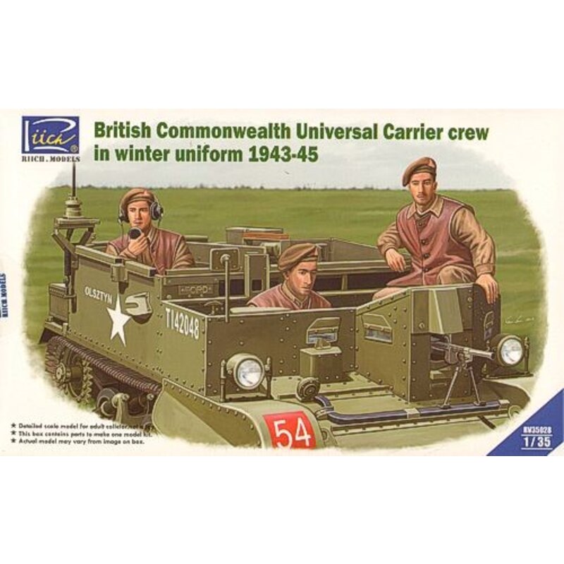 British Commonwealth Universal Carrier crew uniform in winter 1943-1945