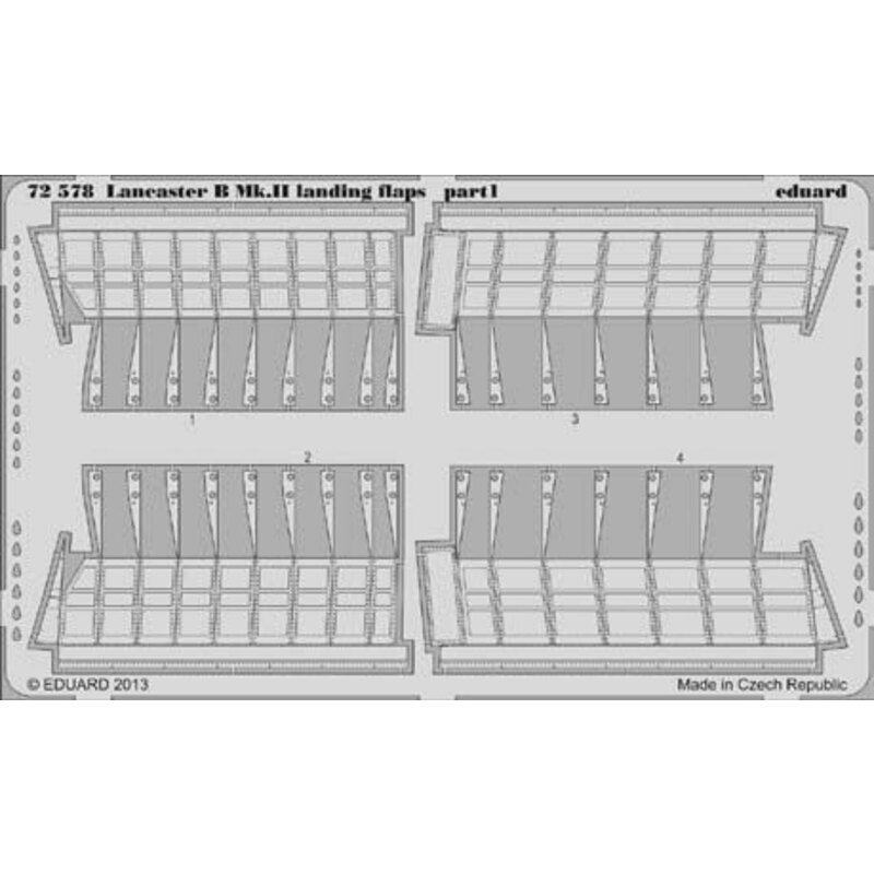 Avro Lancaster BII landing flapsdesigned to be used with Airfix kits