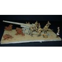 Re-released! Italian heavy gun WWII (1 gun with 9 artillery crew figures) moulded in hard plastic