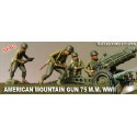 American 75mm WWII Mountain Gun. 3 guns and 4 grew figures for each gun