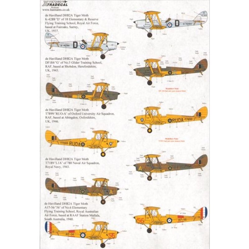 新品＞ OXFORD D.H.82 TIGER MOTH 1/72サイズ-