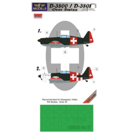 Morane D- 3800 - D- 3801 paint mask [ Morane- Saulnier MS.406C -1] over Swissdesigned to be used with Hasegawa, Heller, RS Model