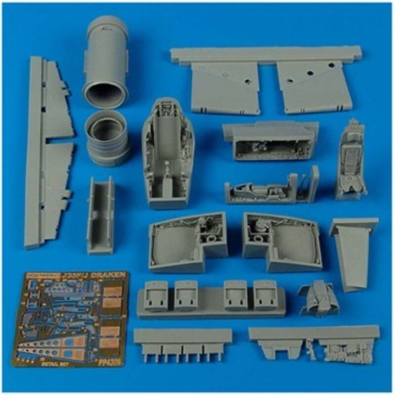 Saab J-35F Draken detail set (designed to be assembled with model kits from Hasegawa)