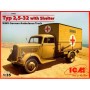 Typ 2,5-32 (1,5 to), with shelter WWII German Ambulance Model kit