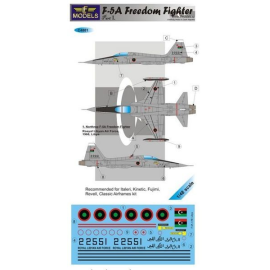 Decals Northrop F-5A Freedom Fighter Part I (designed to be used with Italeri, Kinetic, Fujimi, Revell and Classic Airframes kit