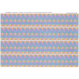 5 colour lozenge full pattern width for lower surfaces (faded)