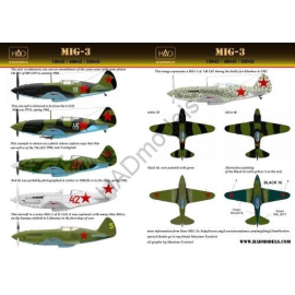 Decals Mikoyan MiG-3 (silver 46, white 18, black 16, red 42, red 27) 