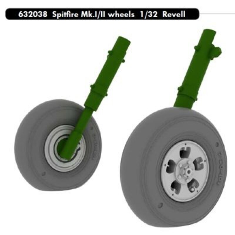 Supermarine Spitfire Mk.II wheels (designed to be used with Revell kits) [Mk.I]