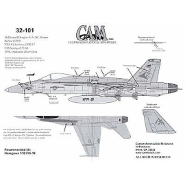 McDonnell-Douglas F / A-18C Hornet (1) AA 163 508/401 VFA-81 Sunliners USS Saratoga in 1991 with Desert Storm kill marking