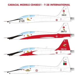 Decals Northrop T-38A International features markings for two NATO users of the Talon: Turkey and Portugal. Turkish markings on 