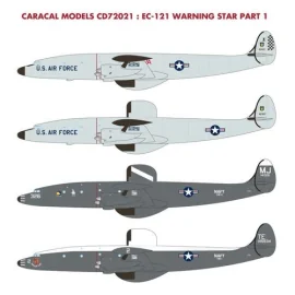 Lockheed EC-121 Warning Star Part 1: This sheet the provides markings for two USAF and USN two AEW aircraft